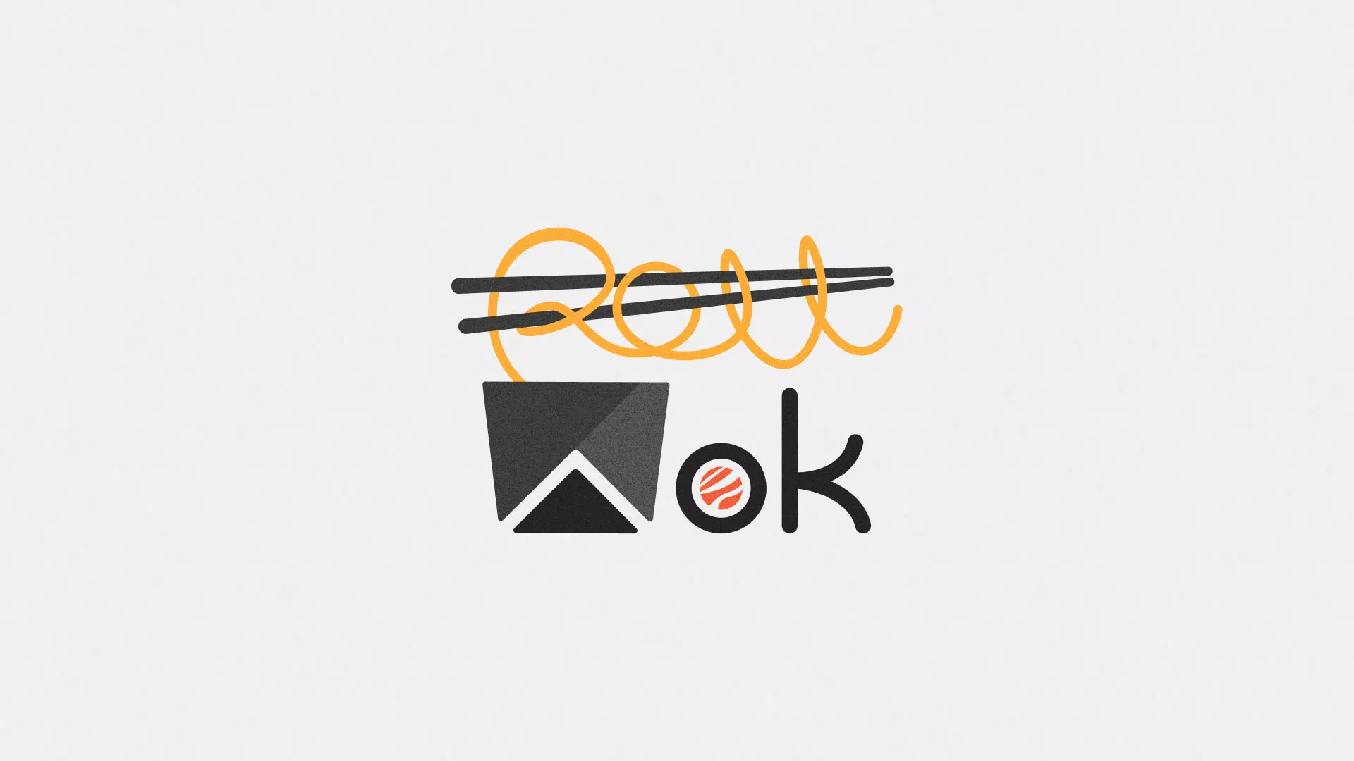 Разработка логотипа суши-бара «Roll Wok Club» в Яровом