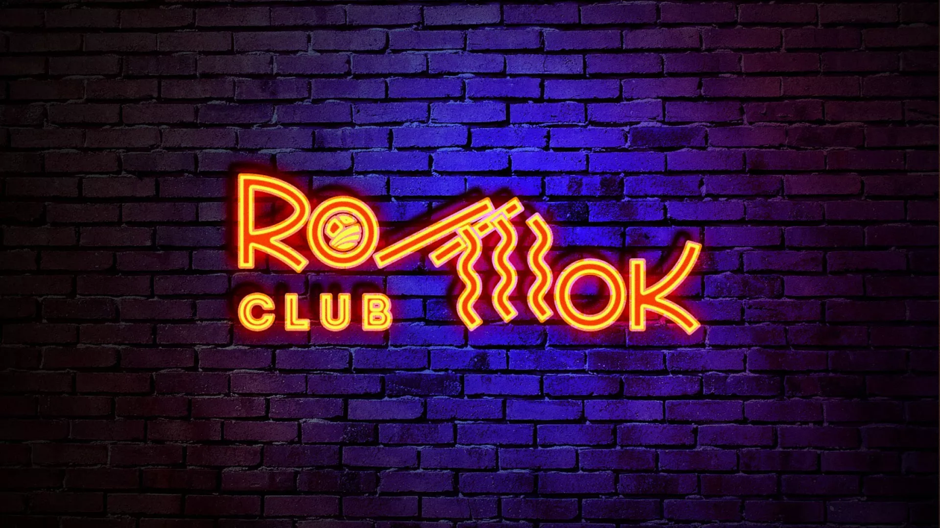 Разработка светящейся интерьерной вывески суши-бара «Roll Wok Club» в Яровом